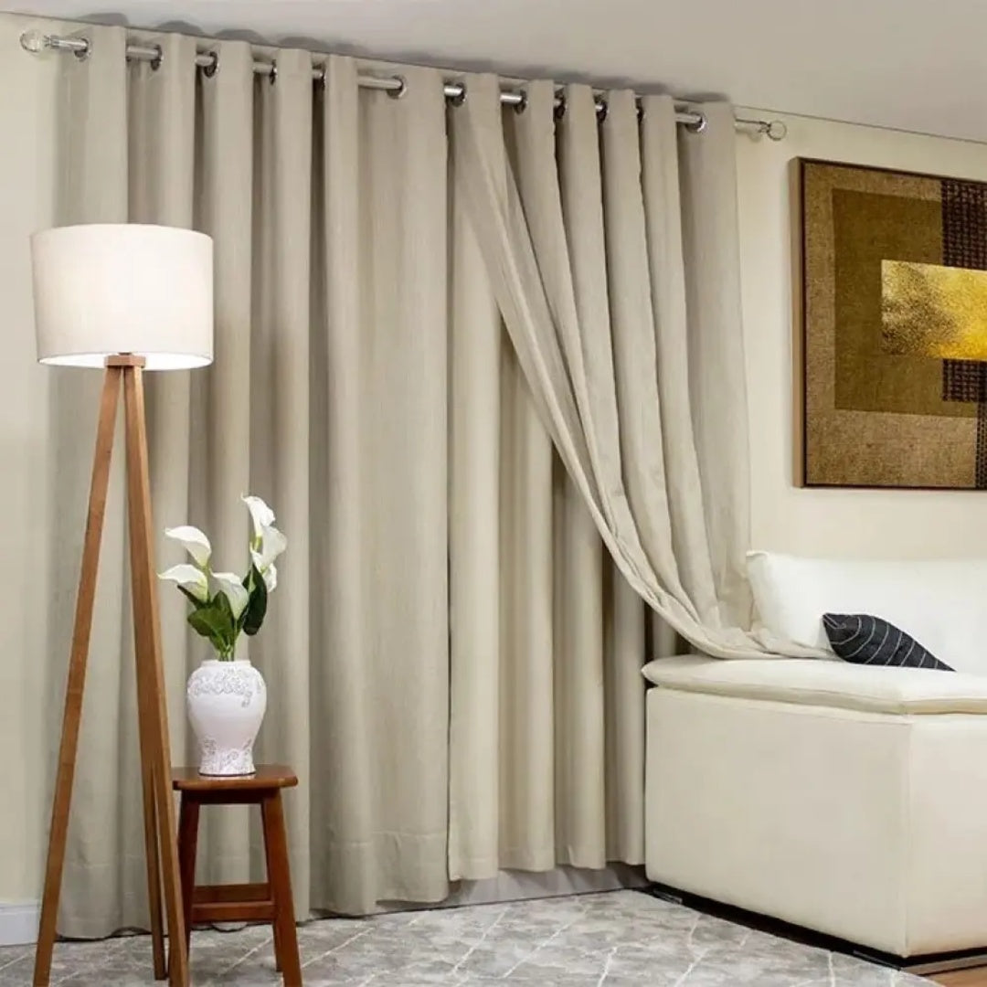 Cortina Voil Flame Linho Com Blackout 6,0 X 2,80 Metros Luxo