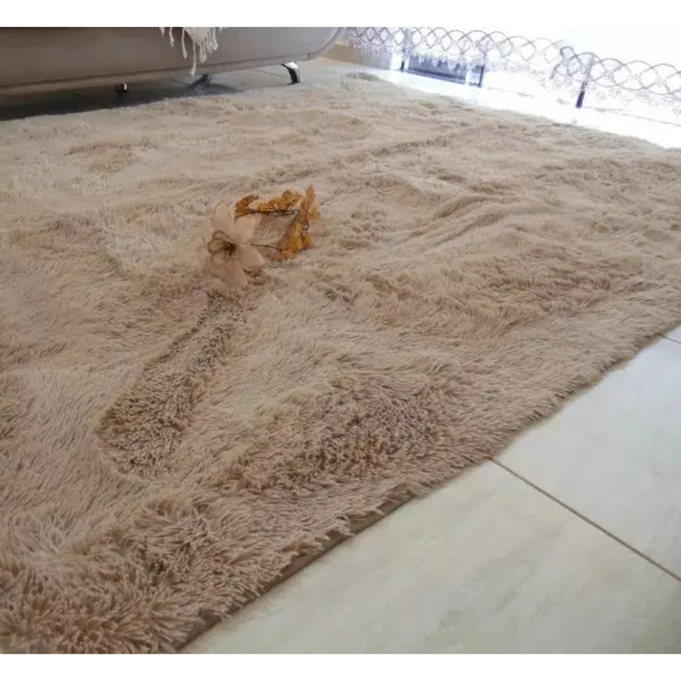 Tapete De Sala Quarto 3x2 Felpudo Shaggy Macio Peludo Alto