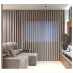 Cortina Gaze De Linho 10m X Altura - Trilho Suisso - Wave Cor Bege