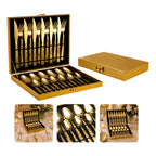 Kit Faqueiro Jogo De Talheres 24 Peças Luxo Maleta Gourmet