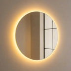 Espelho Redondo 60cm Led Quente Lapidado E Polido 3mm + Suporte E Kit Instalação, Fonte Bivolt Caixa Reforçada Mf930 Mega Forte Iluminação