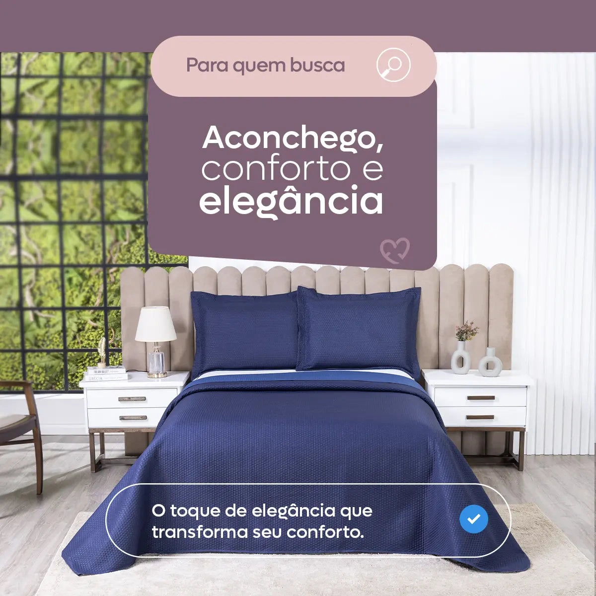 Kit Colcha Cobre Leito Casal Queen 3 Pçs Dupla Face 200 Fios
