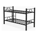 Cama Beliche Solteiro Melora Home Aço Reforçado Tubular Cor Preto Beliche Rubi