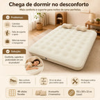 Colchão Inflável Queen Para Camping Super Resistente 300kg