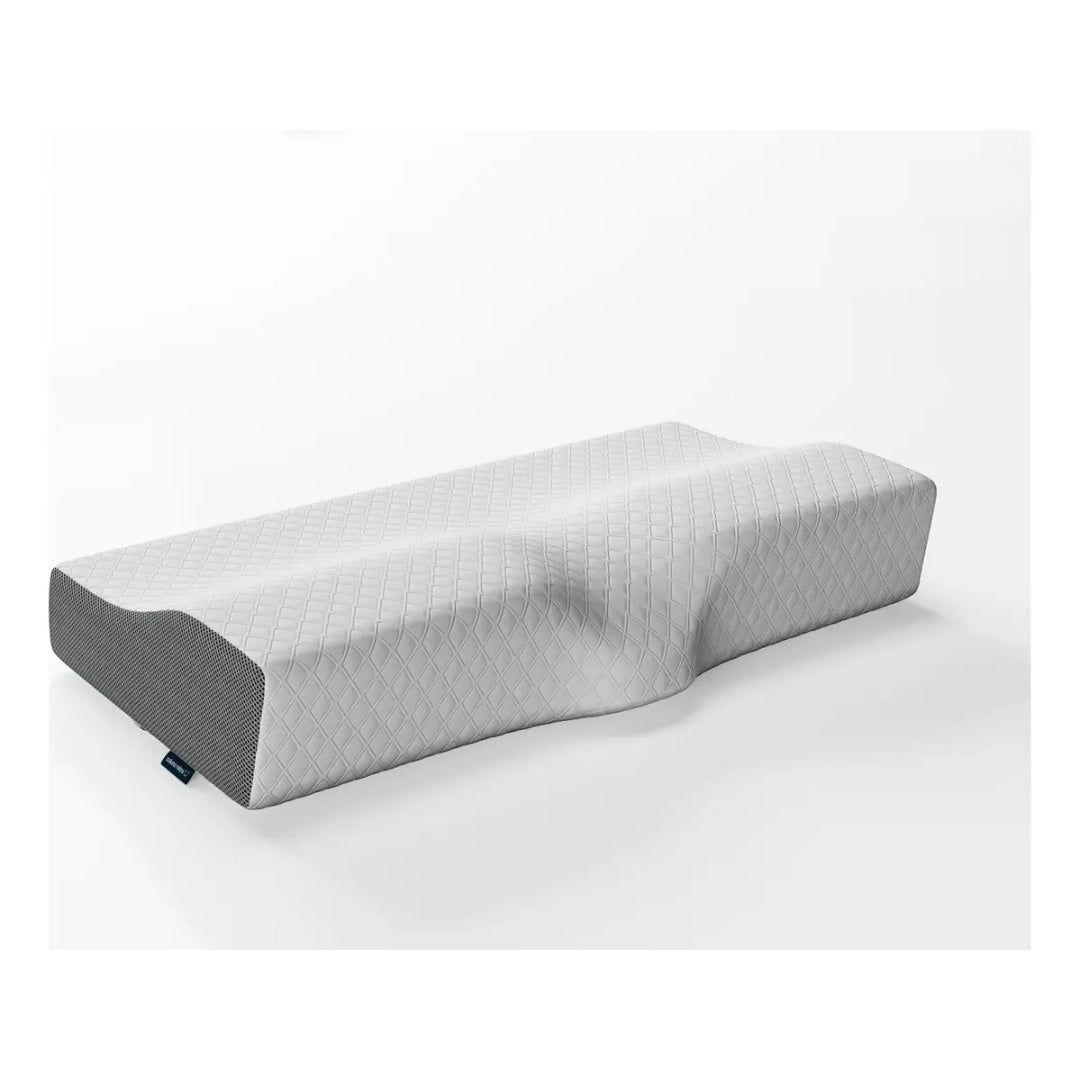 Travesseiro Cervical Nasa - Coluna Relax - Carvão Ativado Cor branco e cinza