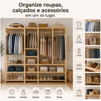 Estante Prateleira Madeira Quarto Closet Pinus Melora Home