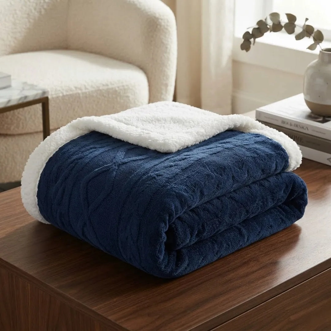Manta Canelada Glamour Com Sherpa Lã 1,90 X 2,00 2026