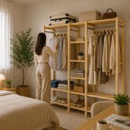 Estante Prateleira Madeira Quarto Closet Pinus Melora Home
