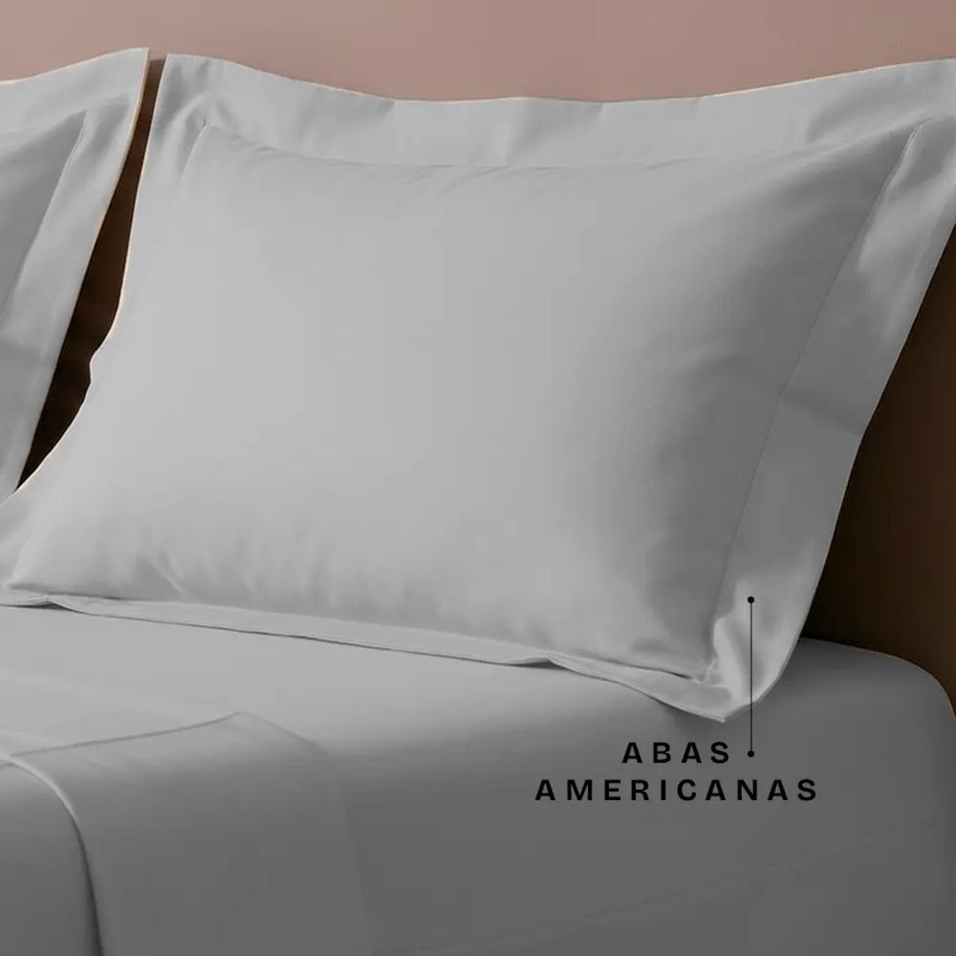 Jogo de Cama Casal Percal 300 Fios – 100% Algodão | Melora Home