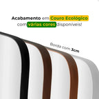 Espelho Orgânico Grande Corpo Inteiro 170x70 Couro Mod Flame Moldura Gelo