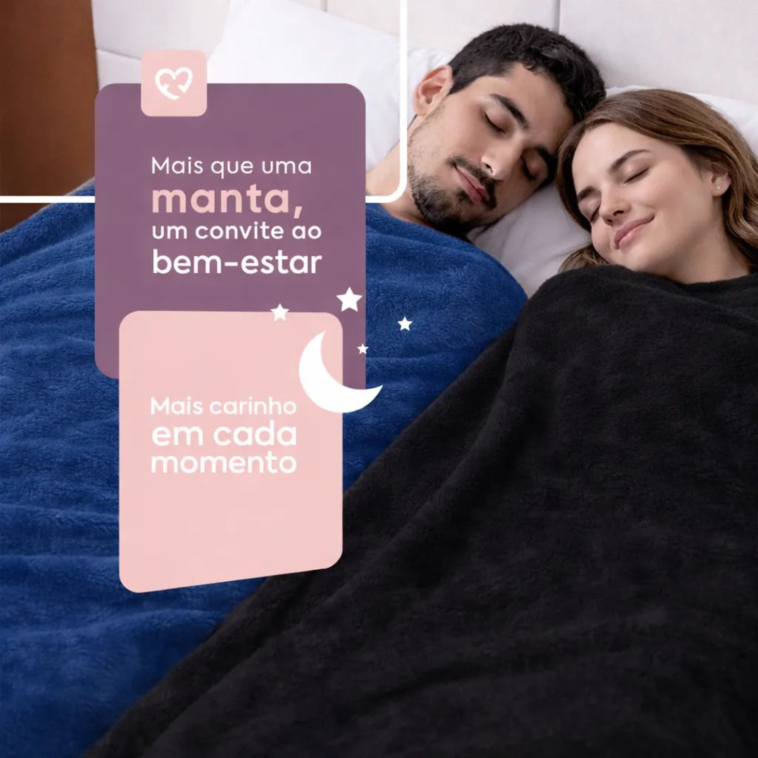 2 Coberta Manta Soft Casal Microfibra Veludo 2,00x1,80 Mts