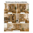 Estante Prateleira Madeira Quarto Closet Pinus Melora Home