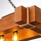 Luminária Pendente Caibro Melora Home Grande Retangular 3 Lâmpadas – Estilo Rústico e Sofisticação