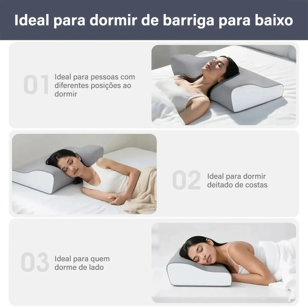 Travesseiro Cervical Ortopédico Viscoelástico 50 × 30 × 10 cm | Melora Home