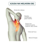 Travesseiro Cervical Nasa - Coluna Relax - Carvão Ativado Cor branco e cinza