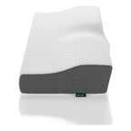 Travesseiro Cervical Nasa - Coluna Relax - Carvão Ativado Cor branco e cinza