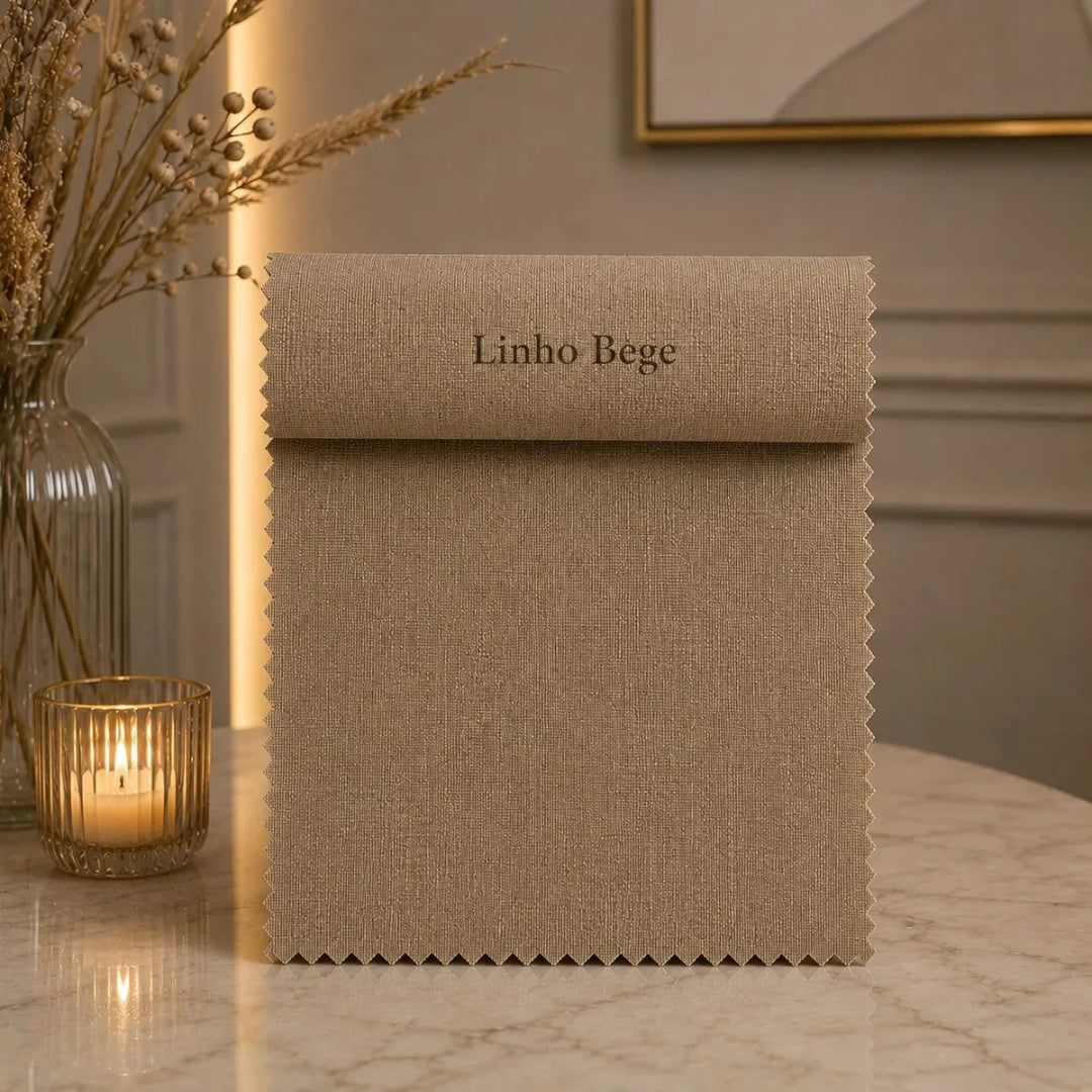Sofá Luxo Melora Home 2 Lugares 1,40m Linho Nobre Bege Confortável com 2 Almofadas Pés de Madeira – Sala, Escritório e Recepção