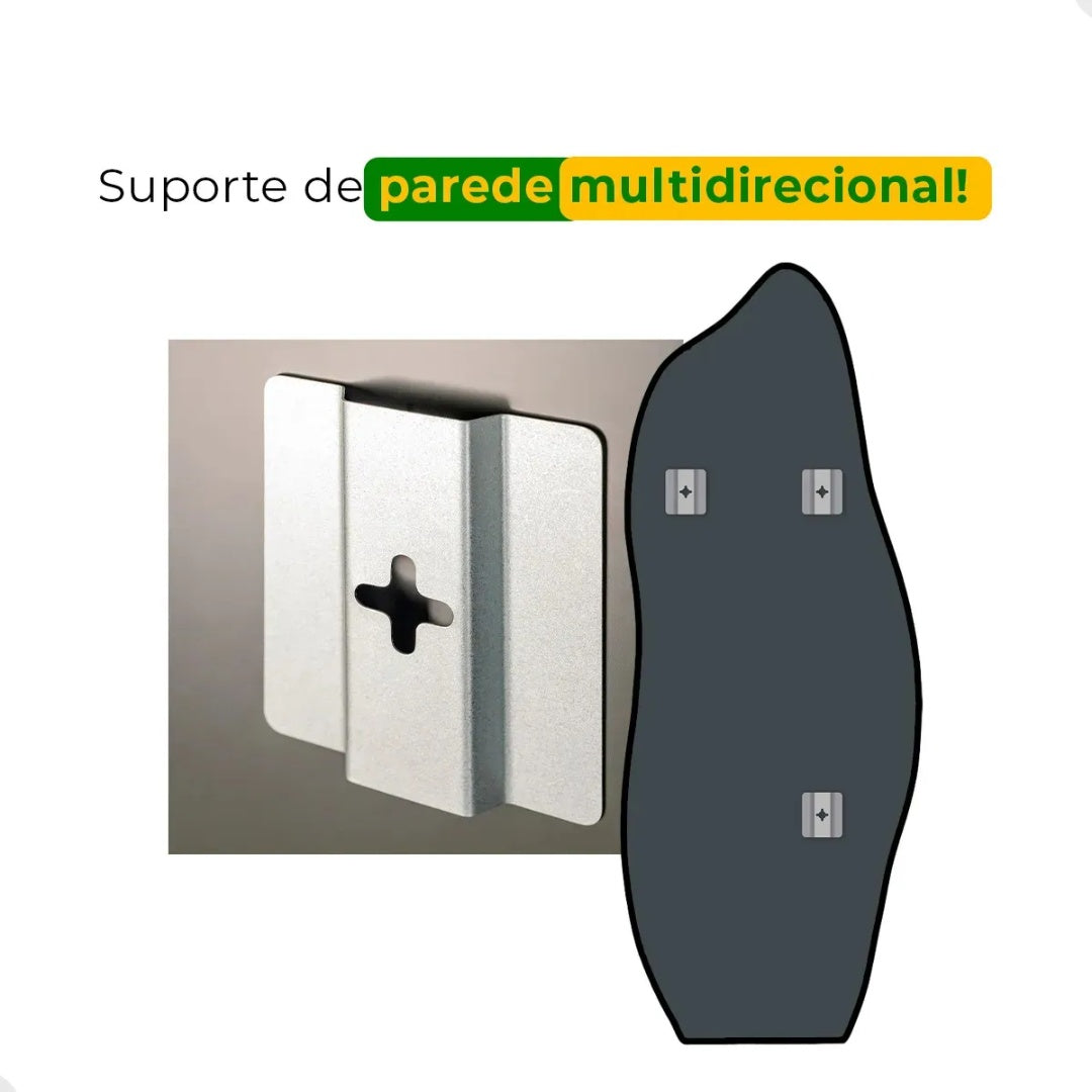 Espelho Orgânico Grande Corpo Inteiro 170x70 Couro Mod Flame Moldura Gelo