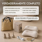 Colchão Inflável Queen 200x154x43cm Bomba Bateria Lítio Recarregável Sem Fio Portátil Suporta 300kg Bolsa Travesseiros Camping Visitas