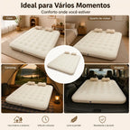 Colchão Inflável Queen Para Camping Super Resistente 300kg
