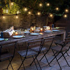 Varal De Luzes Led 30m Com 50 Lâmpada Externo Cordão Festão