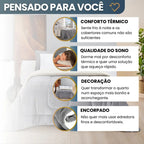Edredom Sherpa Cobertor E Coberdrom Casal Queen Grosso Pele De Carneiro Dupla Face Cinza Super Quente