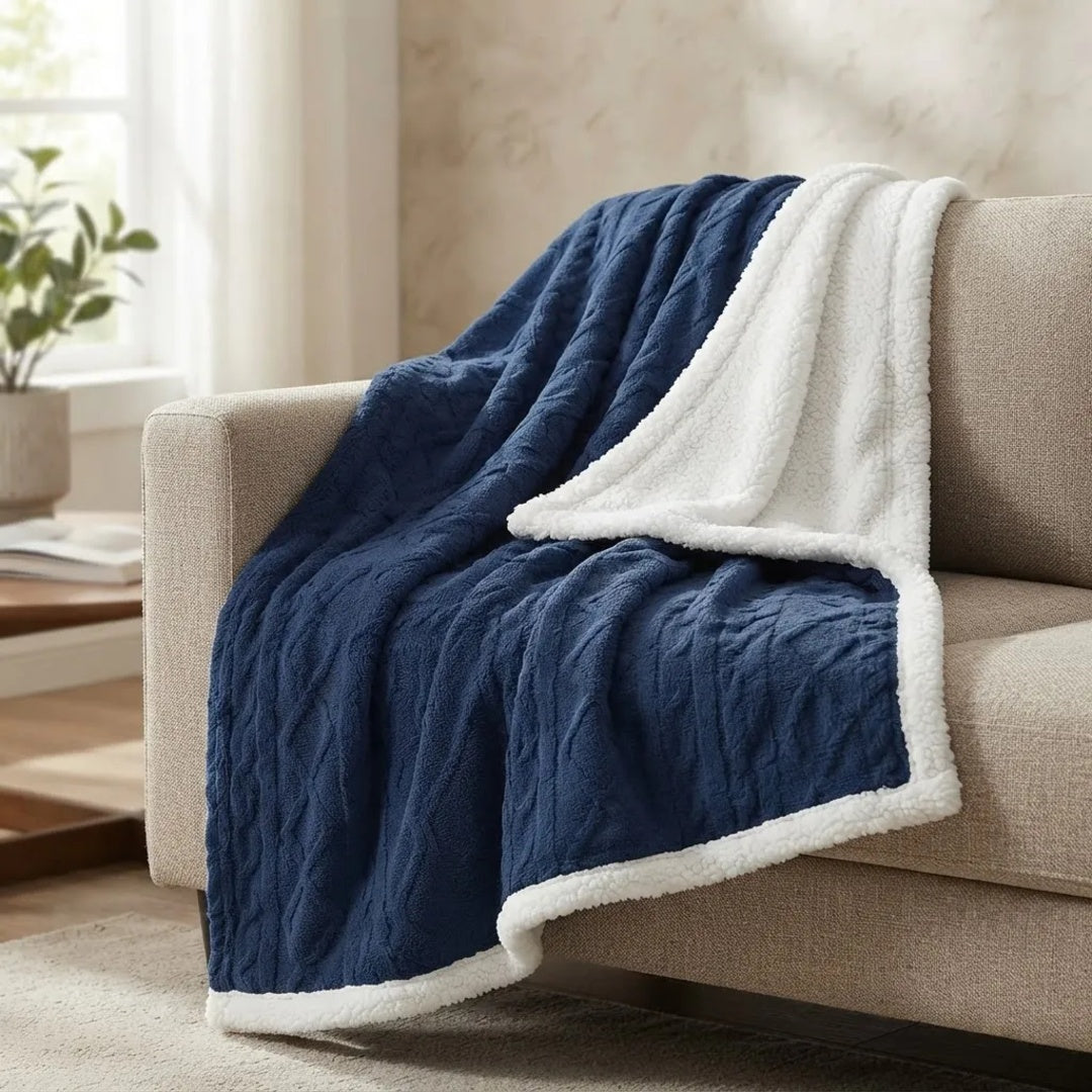 Manta Canelada Glamour Com Sherpa Lã 1,90 X 2,00 2026