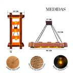 Luminária Pendente Caibro Melora Home Grande Retangular 3 Lâmpadas – Estilo Rústico e Sofisticação