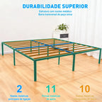 Estrutura De Cama Metal Casal C/espaço De Armazenamen 400kg