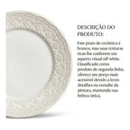 Kit 6 Pratos Jantar Raso Madeleine 2ª Melora Home