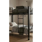 Cama Beliche Solteiro Melora Home Aço Reforçado Tubular Cor Preto Beliche Rubi