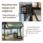 Escorredor Suspenso Melora Home em Aço Carbono com Armário – Organização, Espaço e Praticidade