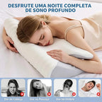 Travesseiro Cervical Ortopedico Magnetico Wing Pillow Comfort Anti Apneia Ronco Ortopedico Infravermelho Apneia Travesseiro Removível Lavávelcinza Alivio Dores No Pescoço Ombros E Coluna