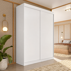 Guarda Roupa Solteiro 2 Portas De Correr 2 Gavetas Jb Cor Branco