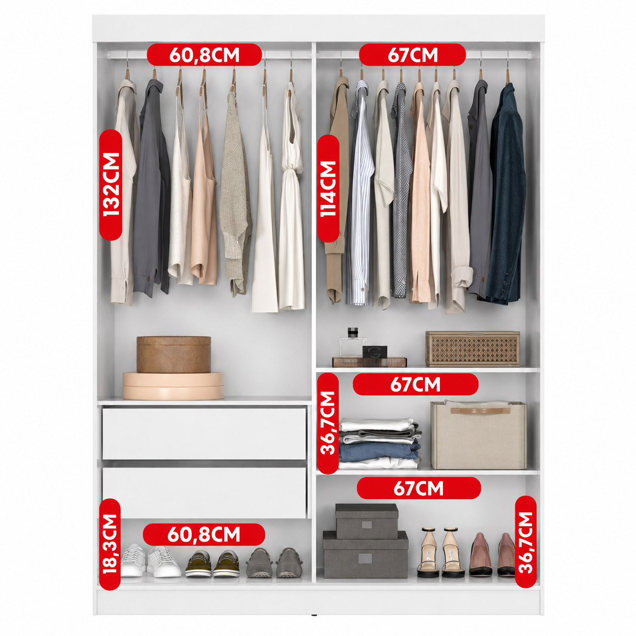 Guarda Roupa Solteiro 2 Portas De Correr 2 Gavetas Jb Cor Branco