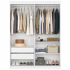 Guarda Roupa Solteiro 2 Portas De Correr 2 Gavetas Jb Cor Branco