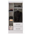 Guarda-Roupa Solteiro Nobre 3 Portas e 2 Gavetas – Branco
