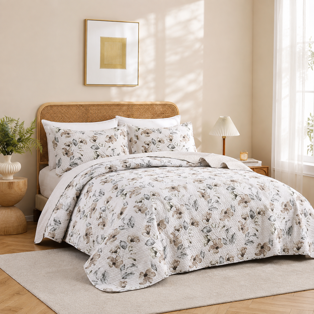 Kit Cobre-Leito Casal Dupla Face Bem Casa – 3 Peças