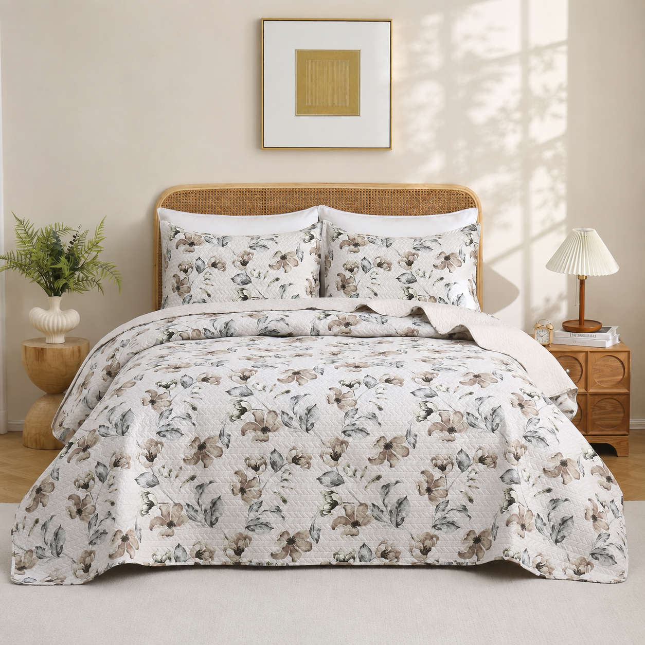 Kit Cobre-Leito Casal Dupla Face Bem Casa – 3 Peças