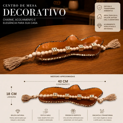 Centro De Mesa Melora Home Fosco Tipo Murano Ameba Decorativo Luxo