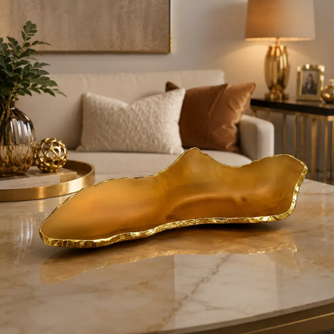 Centro De Mesa Melora Home Fosco Tipo Murano Ameba Decorativo Luxo