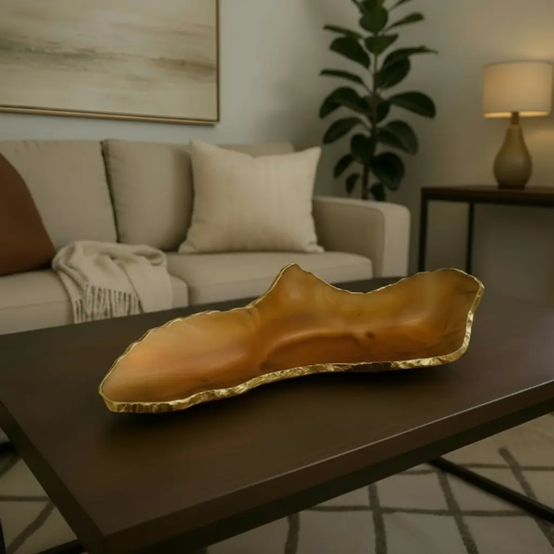Centro De Mesa Melora Home Fosco Tipo Murano Ameba Decorativo Luxo