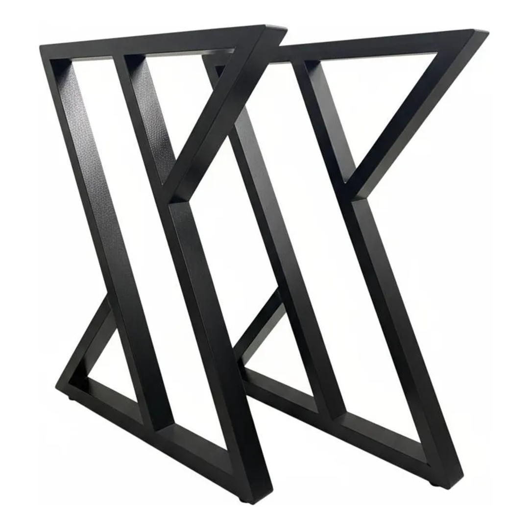 Pé De Mesa Estilo Industrial Reforçado Linha Decor - 2peças