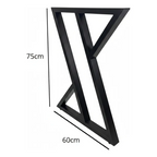 Pé De Mesa Estilo Industrial Reforçado Linha Decor - 2peças