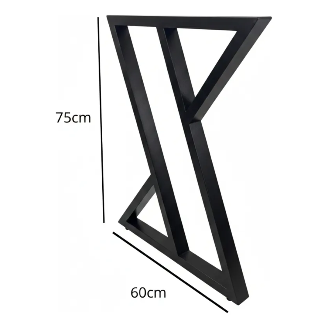 Pé De Mesa Estilo Industrial Reforçado Linha Decor - 2peças
