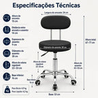 Cadeira Mocho Profissional Para Estética Salão Manicure Spa.