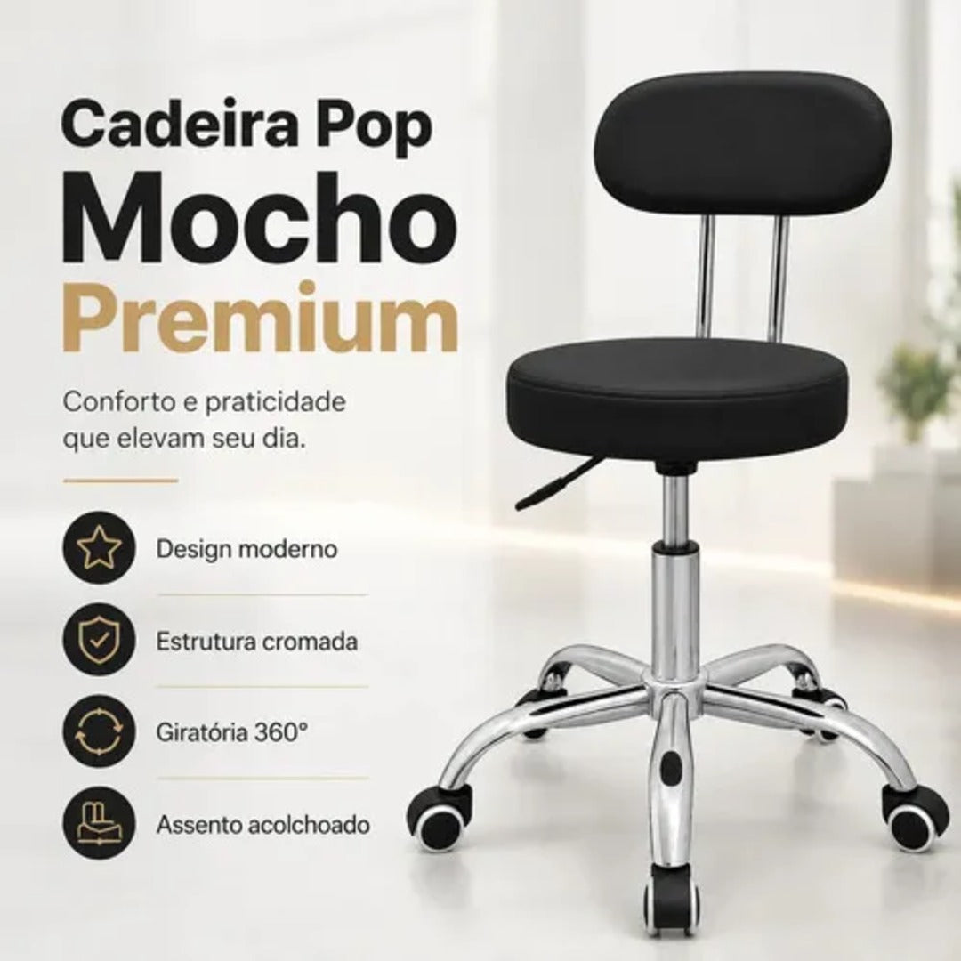 Cadeira Mocho Profissional Para Estética Salão Manicure Spa.
