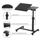 Mesa Apoio De Canto Lateral Notebook Para Sofá Cama Reguláve