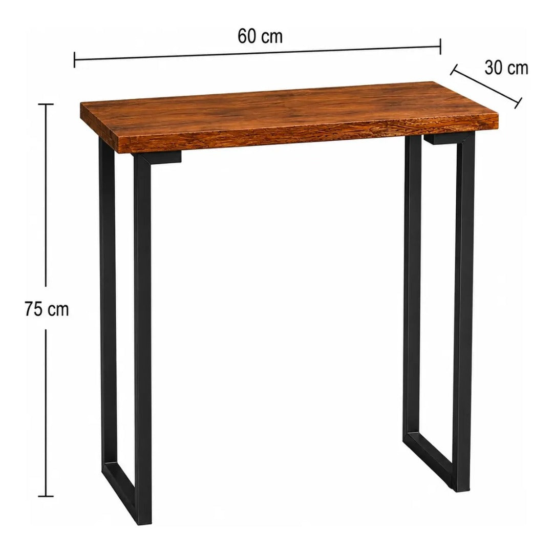 Mesa Lateral Apoio Suporte Sofá Notebook Industrial Pé Ferro