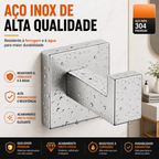 Kit 5 Acessórios Banheiro Inox 304 Toalheiro Duplo Genérica Kit5 60cm cor prateado